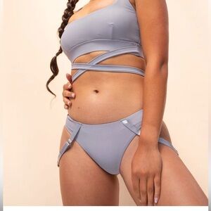 Pole dance wear Chic Gray Strappy  Bottom